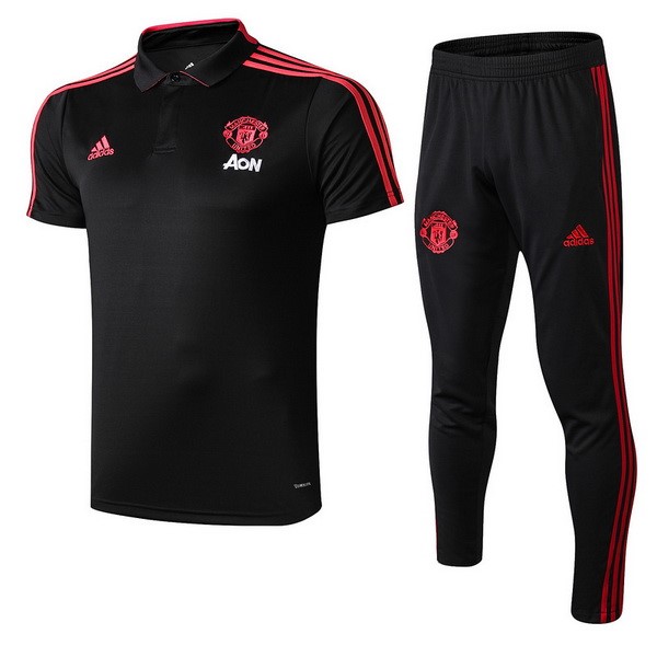 Polo Manchester Conjunto Completo United 2018/19 Negro